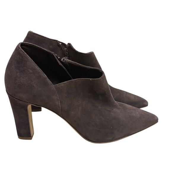 Cole Haan Grand 360 Vestry Women's 6.5B Chocolate Suede Pointed Toe Heels Bootie - Picture 1 of 9